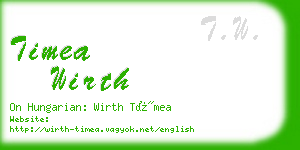 timea wirth business card